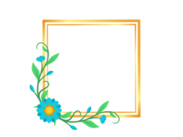 Frame Background with Floral Illustration png