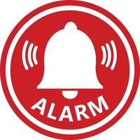 alarma icono en blanco antecedentes. alarma signo. plano estilo. vector