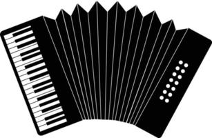 Accordion icon on white background. Chromatic accordion symbol. Old Accordion sign. Musical instrument. flat style. vector