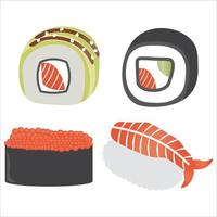 Sushi rollos icono, vector, ilustración, símbolo vector