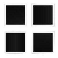 Vector set of curved square photo frames