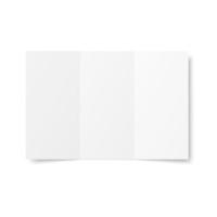 Vector blank white trifold booklet opened