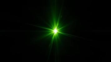ciclo brilho verde Estrela opcional lente flare brilho luz video