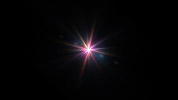 boucle coloré étoile éclat lumière rotation abstrait arrière-plan video