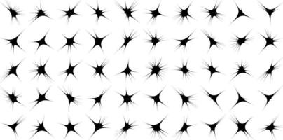 sparkles shape and fire flakes shape Set 50 vector