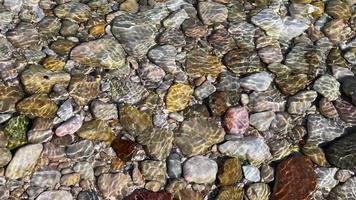 Pure Sea Water and Little Stones Pebbles in Underwater video