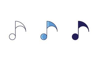 música Nota vector icono