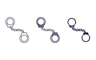 Handcuffs vector icon