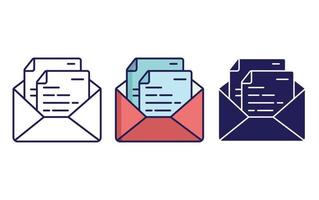 Mail text vector icon