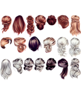 Hair Style Watercolor Clipart png