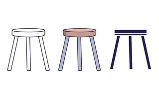 Outline Stool vector icon