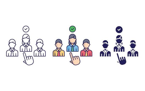 selección vector icono