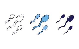 Sperms vector icon