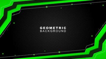 Geometric background in green and black with a hexagon pattern style, background for offline streaming, advertisements, banners, and others vector
