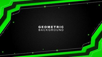 Geometric background in green and black with a hexagon pattern style, background for offline streaming, advertisements, banners, and others vector