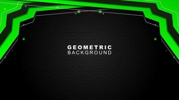 Geometric background in green and black with a hexagon pattern style, background for offline streaming, advertisements, banners, and others vector