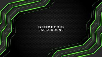 Geometric background in green and black with a hexagon pattern style, background for offline streaming, advertisements, banners, and others vector