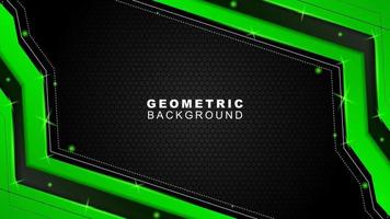 Geometric background in green and black with a hexagon pattern style, background for offline streaming, advertisements, banners, and others vector