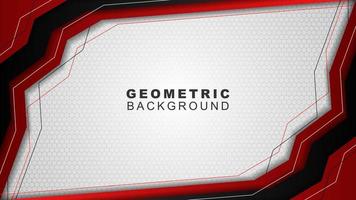 Geometric background in red and black with a hexagon pattern style, background for offline streaming, advertisements, banners, and others vector