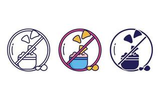 Avoid Chips icon vector