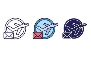 Post By air vector icon