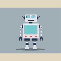 Isolated cute colored robot character Vector illustration