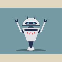 Isolated cute colored robot character Vector illustration