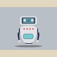 Isolated cute colored robot character Vector illustration