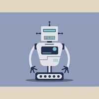 Isolated cute colored robot character Vector illustration