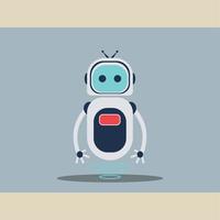 Isolated cute colored robot character Vector illustration