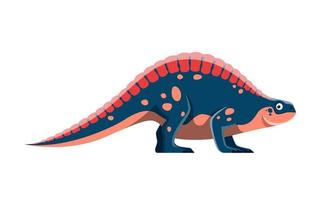 dibujos animados lotosaurio dinosaurio cómico personaje vector