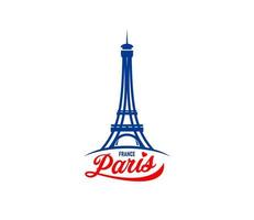 Paris romantic travel symbol with Eiffel tower vector