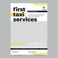 Taxi Services Flyer Template. A clean, modern, and high-quality design of Flyer vector design. Editable and customize template flyer