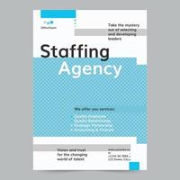 Staffing Agency Flyer Template. A clean, modern, and high-quality design of Flyer vector design. Editable and customize template flyer