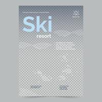 Ski Resort Flyer Template. A clean, modern, and high-quality design of Flyer vector design. Editable and customize template flyer