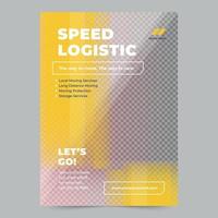 Trucking Logistics Flyer Template. A clean, modern, and high-quality design of Flyer vector design. Editable and customize template flyer