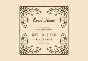 Elegant vintage frame design for invitation card vector