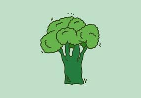 Green color design of the broccoli vector