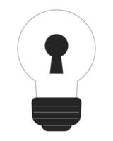 Premium Vector  Black isolated outline icon of light bulb on