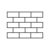 Wall icon vector. brick illustration sign. construction symbol or logo. vector