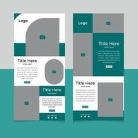 Creative email template design vector