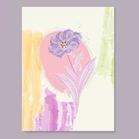 flowers on isolated background. Water Color floral illustrations for greeting cards or invitations. Botanical drawing of Flower with leaves vector