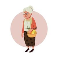 GrandMother standing alone vector