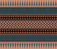 Colorful ethnic folk geometric seamless pattern in brown and green in vector illustration design for fabric, mat, carpet, scarf, wrapping paper, tile and more