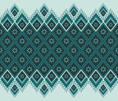 Colorful ethnic folk geometric seamless pattern in black and green in vector illustration design for fabric, mat, carpet, scarf, wrapping paper, tile and more