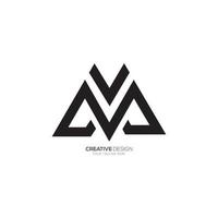 Modern line art letter V M creative elegant monogram unique logo vector