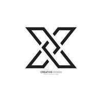 letra X con mínimo línea Arte creativo único monograma logo vector
