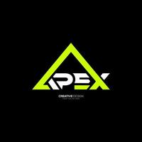Apex triangle modern shape mountain branding unique logo vector