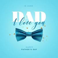 Happy fathers day greeting card vector