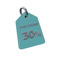 Discount Price Tag 3D Render Transparent Background png